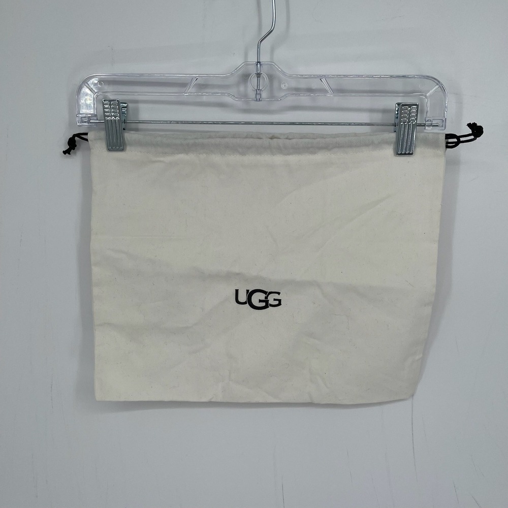 UGG Unisex Cream Canvas Drawstring Shoe Boot Dust Bag Storage Pouch Size OS